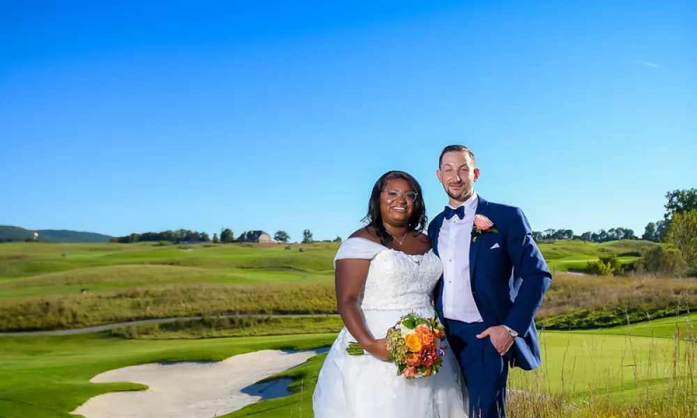 Bride and Groom at Ballyowen at Crystal Springs Resort