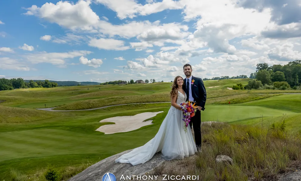 Wedding couple at Ballyowen at Crystal Springs Resort