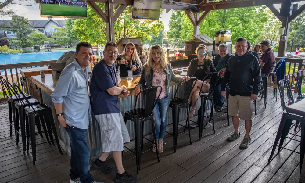 Group of people at Moonshine.