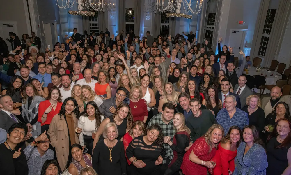 Group of people at a party event at a NYCs closest resort