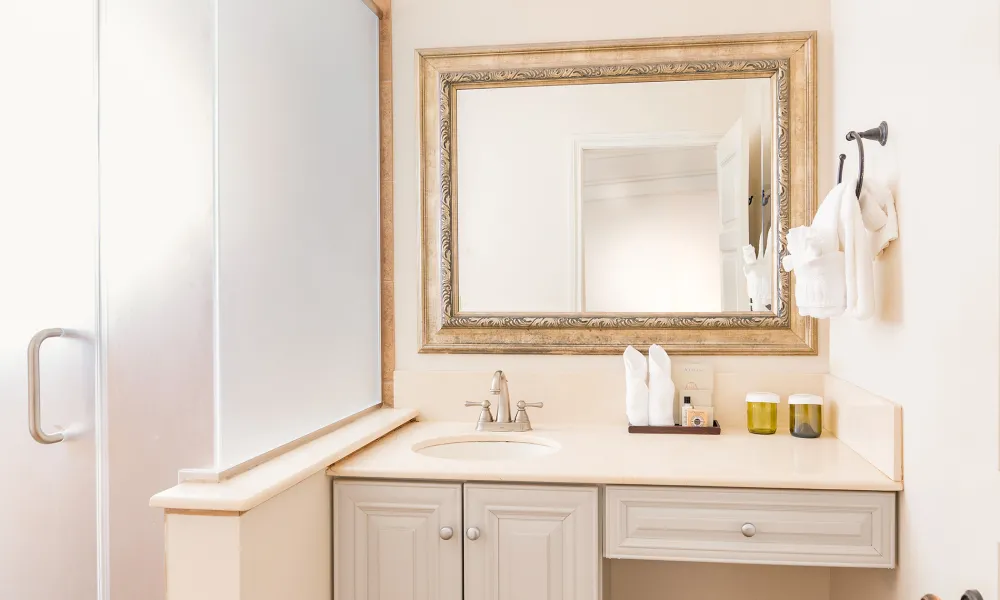 Vanity in Bathroom in Suite at Grand Cascades Lodge