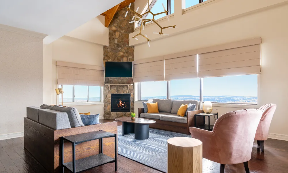 Large living room in suite at Grand Cascades Lodge