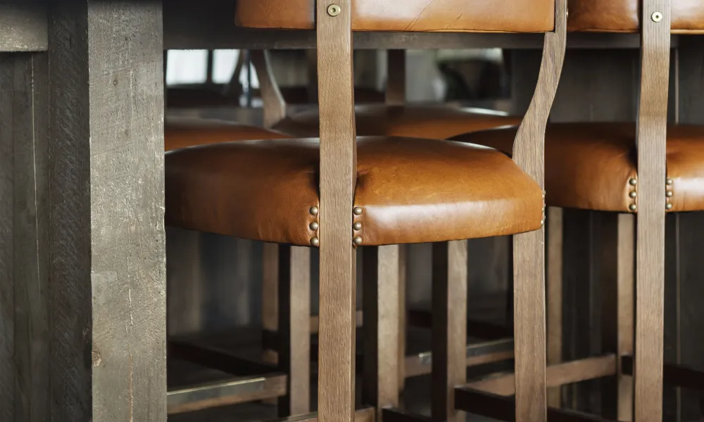 Leather Stool in Latour