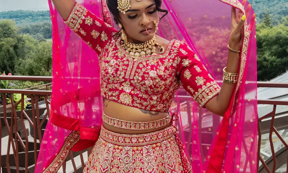 Indian Bride on the Fire &amp; Water Terrace