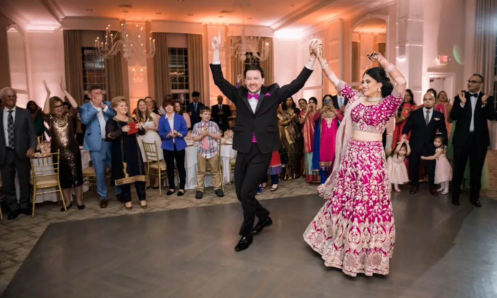 Indian wedding reception in the Emerald Ballroom