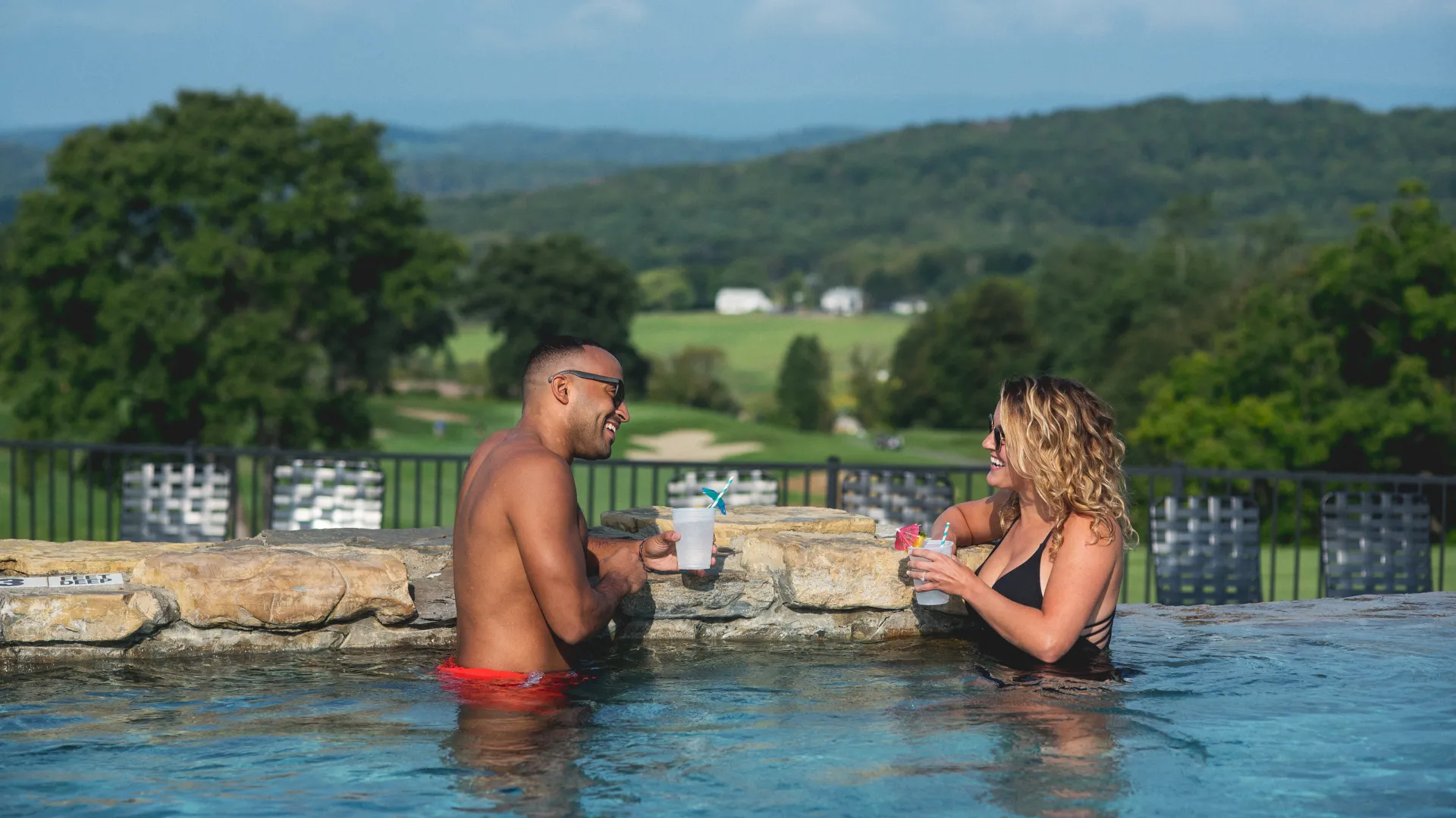 Couple in Vista 180 pool.