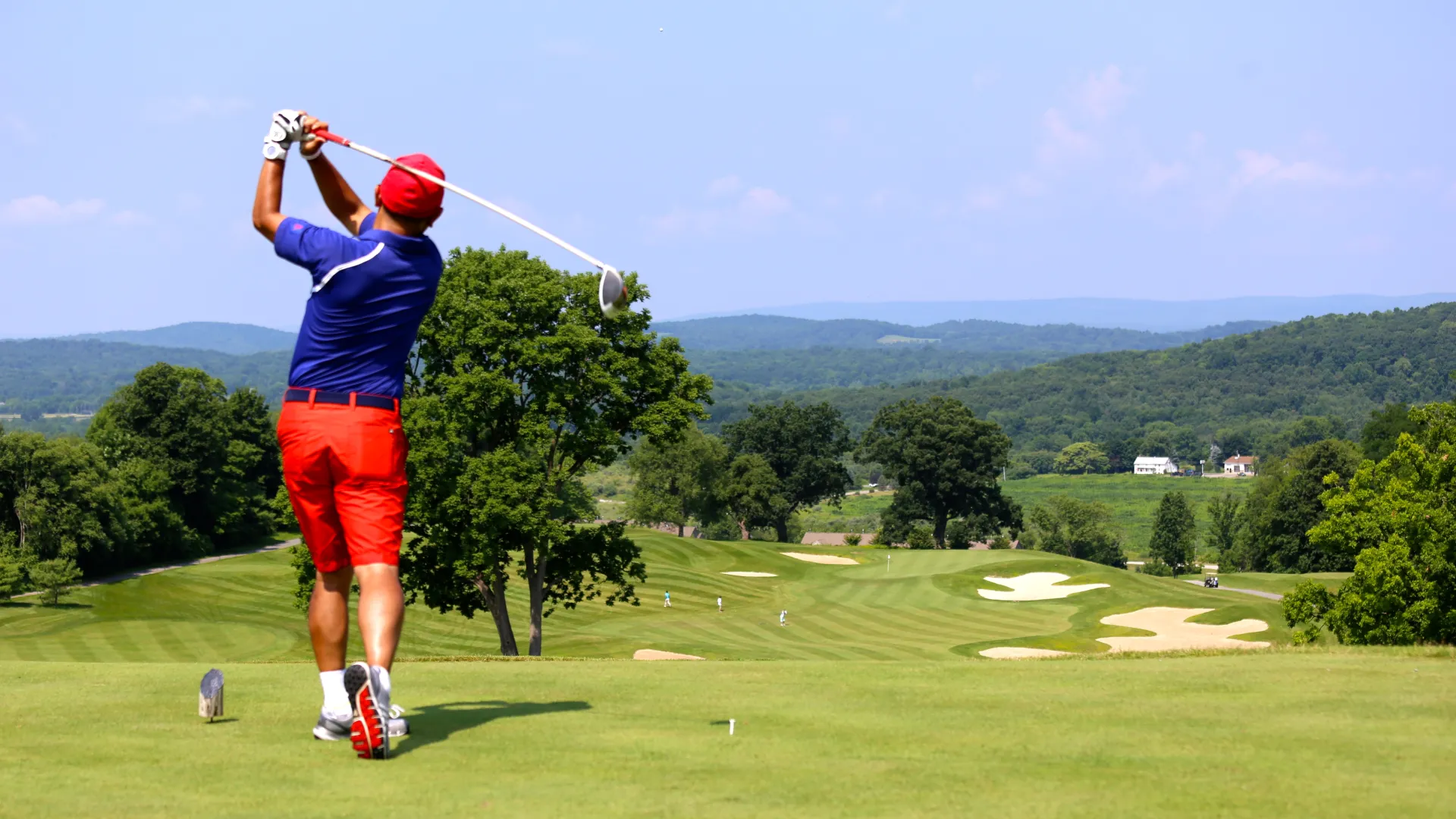 Golfer playing at a course at Crystal Springs Resort