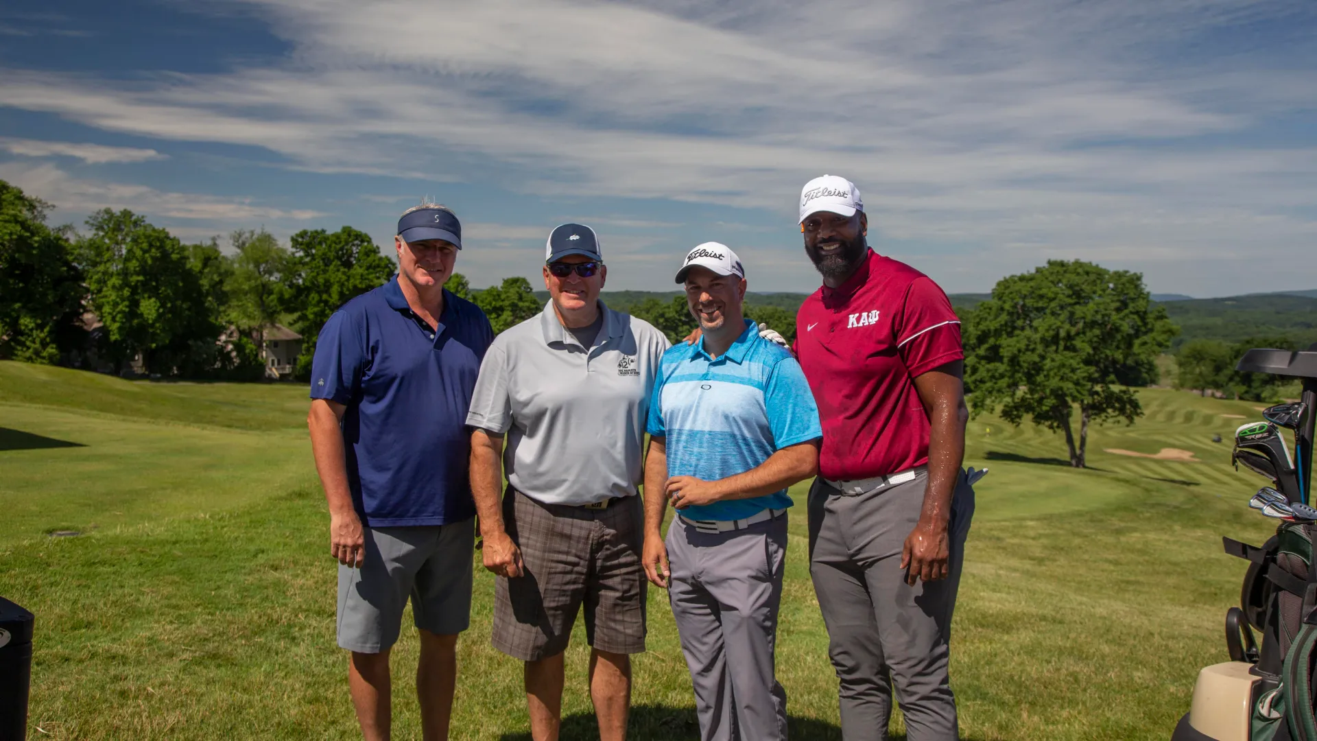 Group of golfers at the Brews and Birdies golf tournament at Crystal Springs Resort