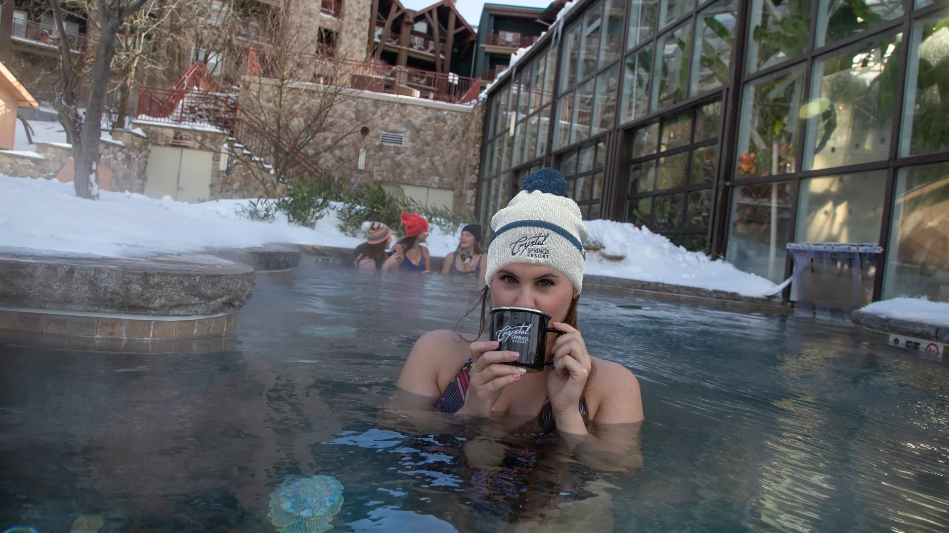 Swim &amp; Sip at Grand Cascades Lodge Snow Pool