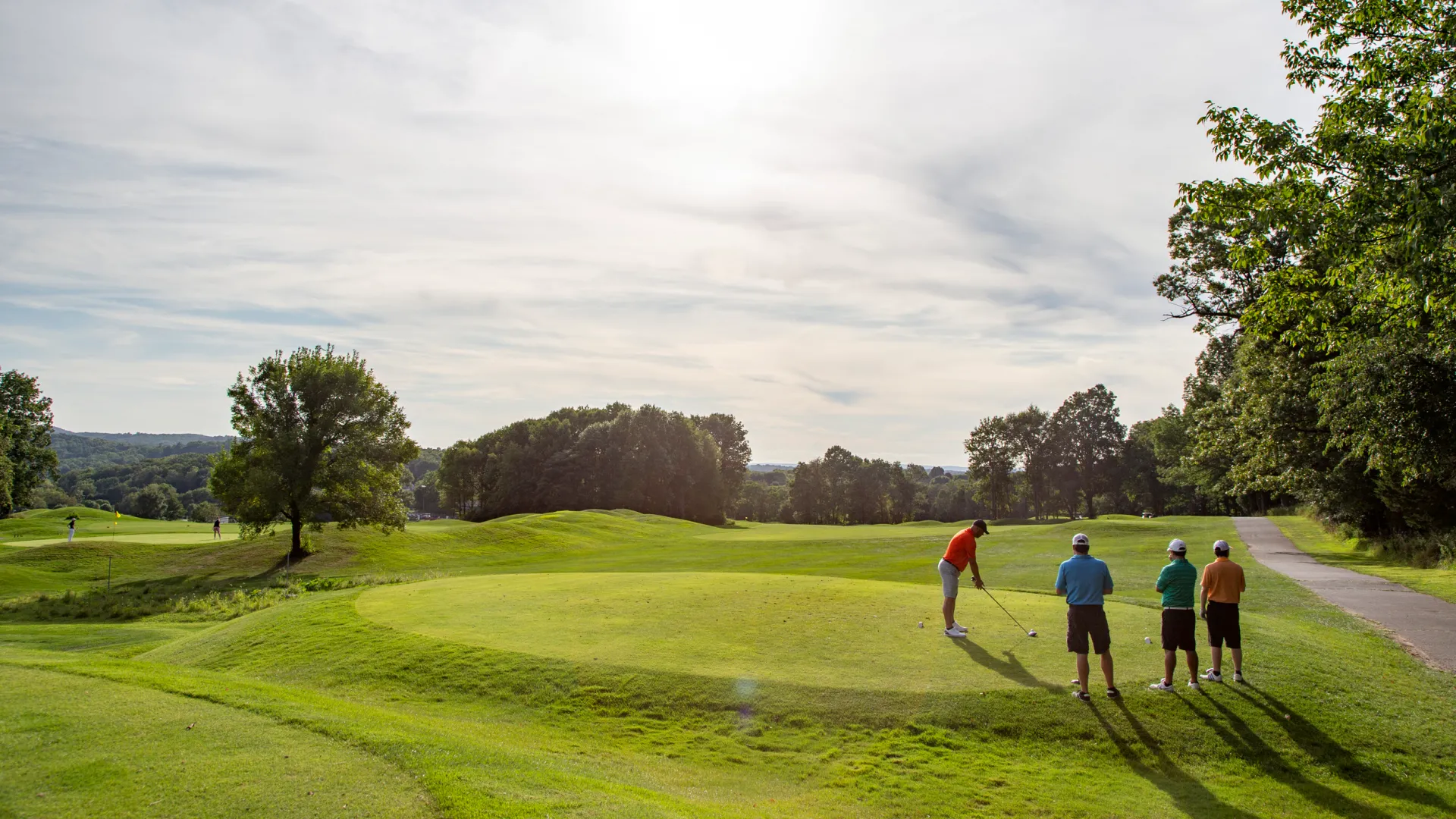 Four golfers on Black Bear golf course.