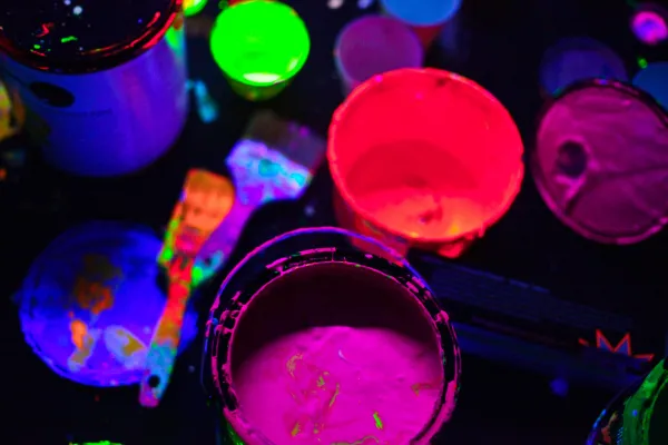 Glow in the dark paint. 