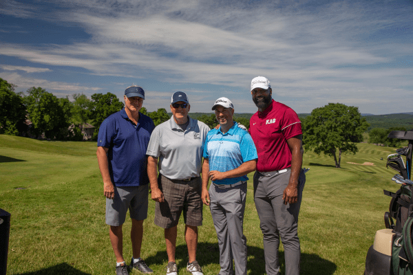 Group of golfers at the Brews and Birdies golf tournament at Crystal Springs Resort