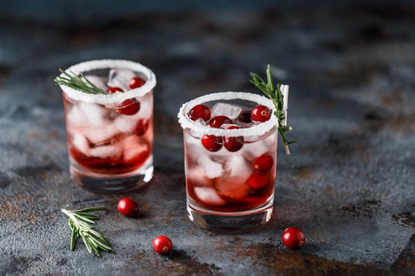 Holiday Pomegranate Rosemary Cocktail