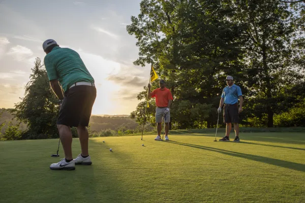 Golfers at Black Bear Golf Club at Crystal Springs Resort