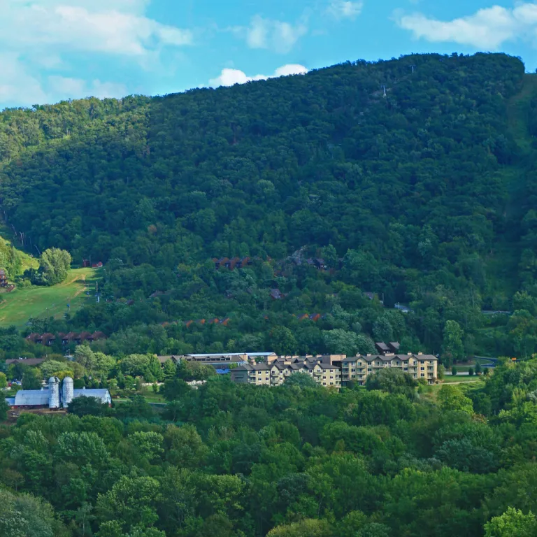 Mountain view behind Minerals Hotel