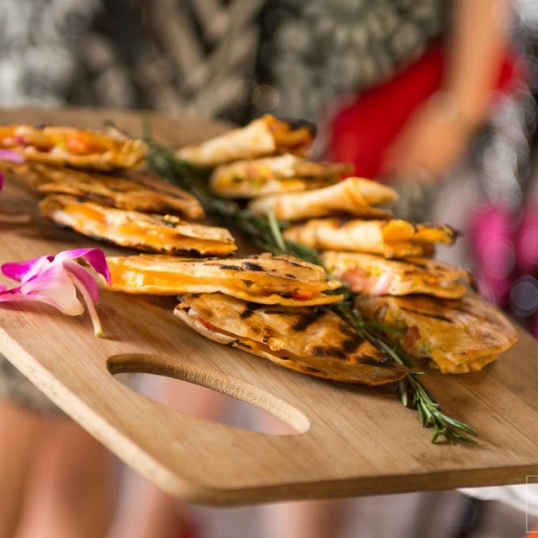 Quesadillas on a platter