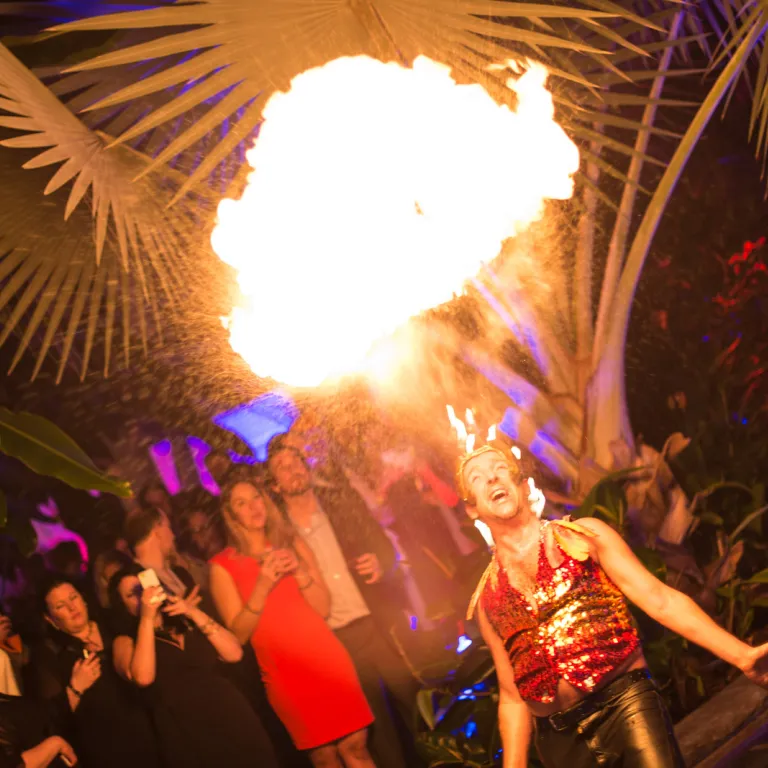 Breathing fire at NJWFF after party