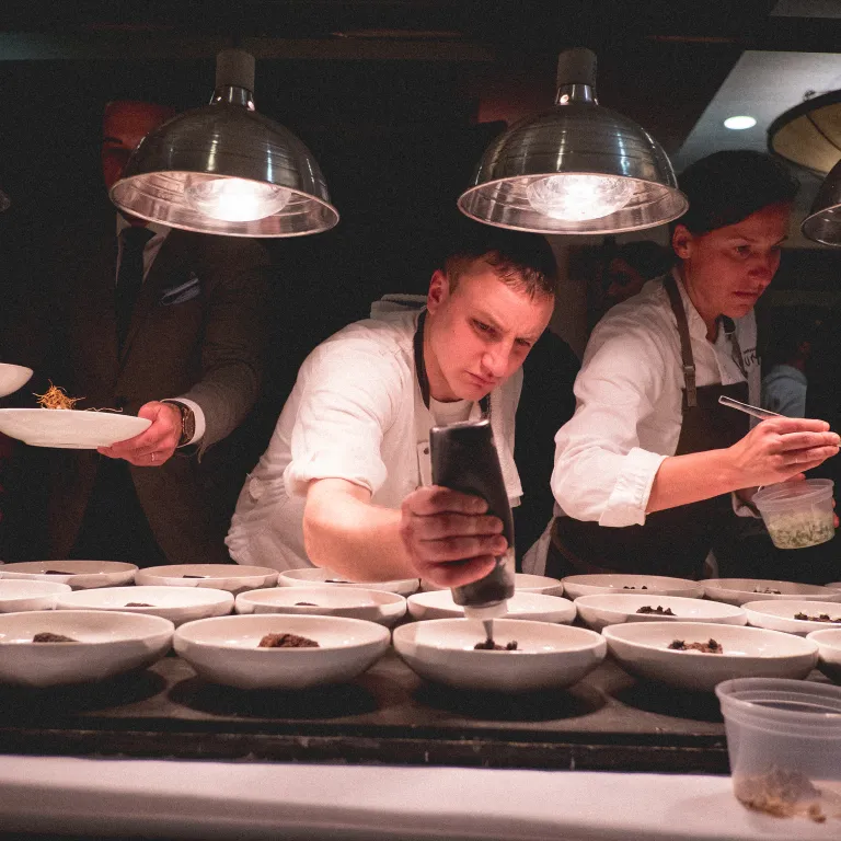 Chef Matt Plating at the Wine and Food Festival