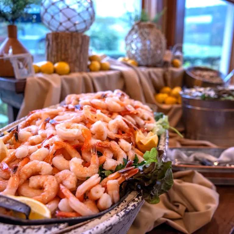 Shrimp cocktail during an event