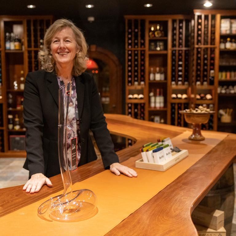 MEET THE WOMAN IN CHARGE OF CRYSTAL SPRINGS RESORT’S 45,000-BOTTLE WINE CELLAR - NEW JERSEY MONTHLY