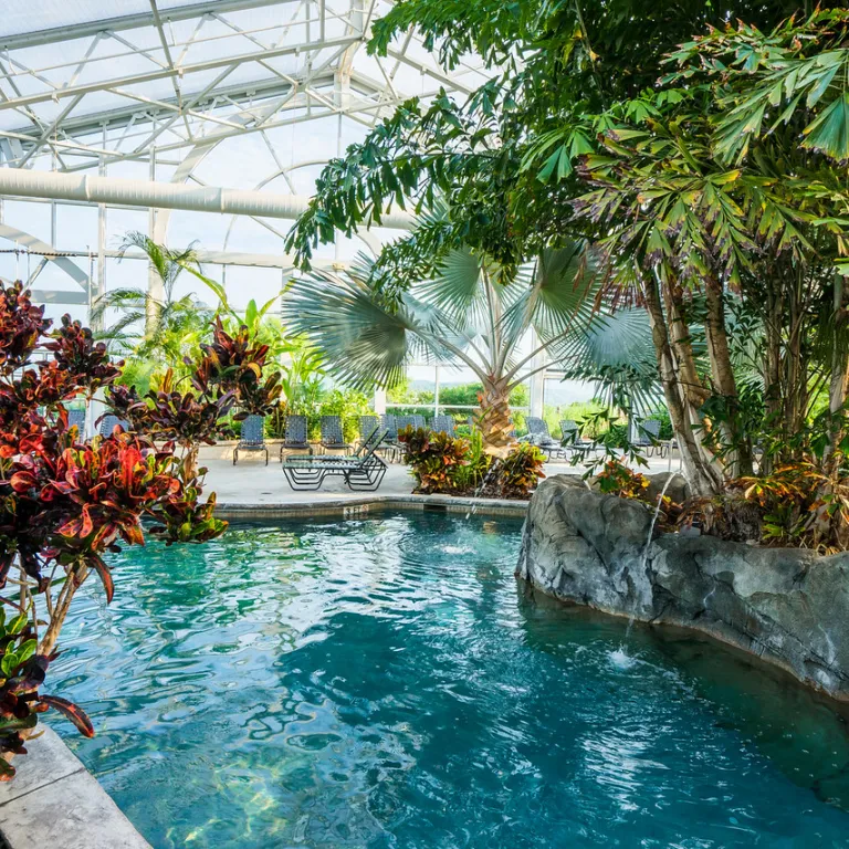 Indoor Biosphere Pool Complex at Crystal Springs Resort in NJ