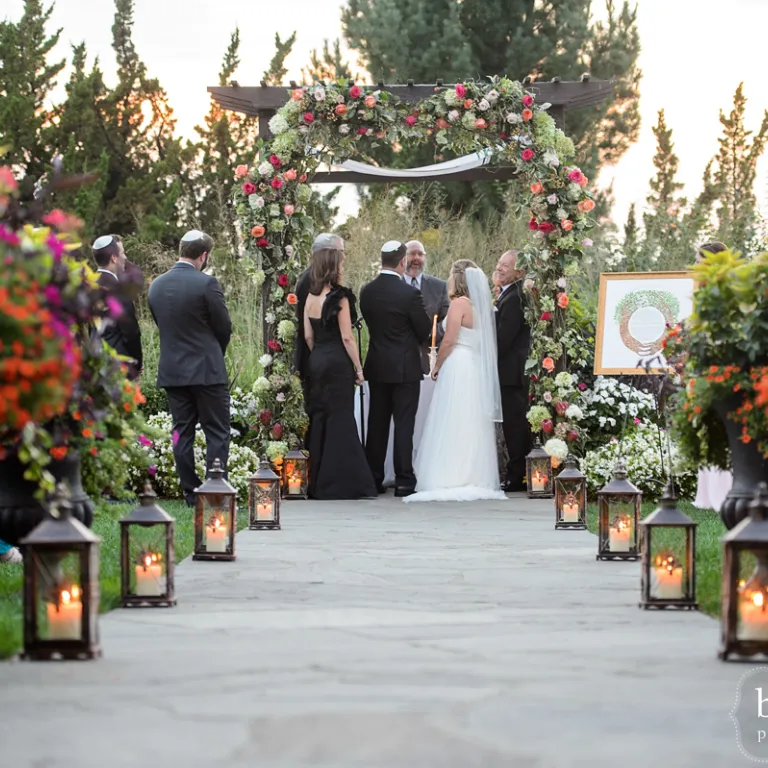 Jewish wedding ceremony at the Crystal Springs Country Club