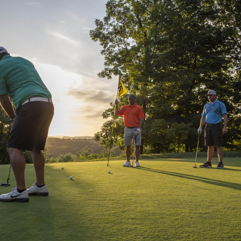 Golfers at Black Bear Golf Club at Crystal Springs Resort