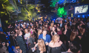 People dancing at Biosphere New Year's Eve party