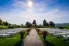 Set up of outdoor wedding ceremony at Crystal Springs Clubhouse