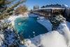 Overview of Minerals Hotel snow pool at Crystal Springs Resort in NJ