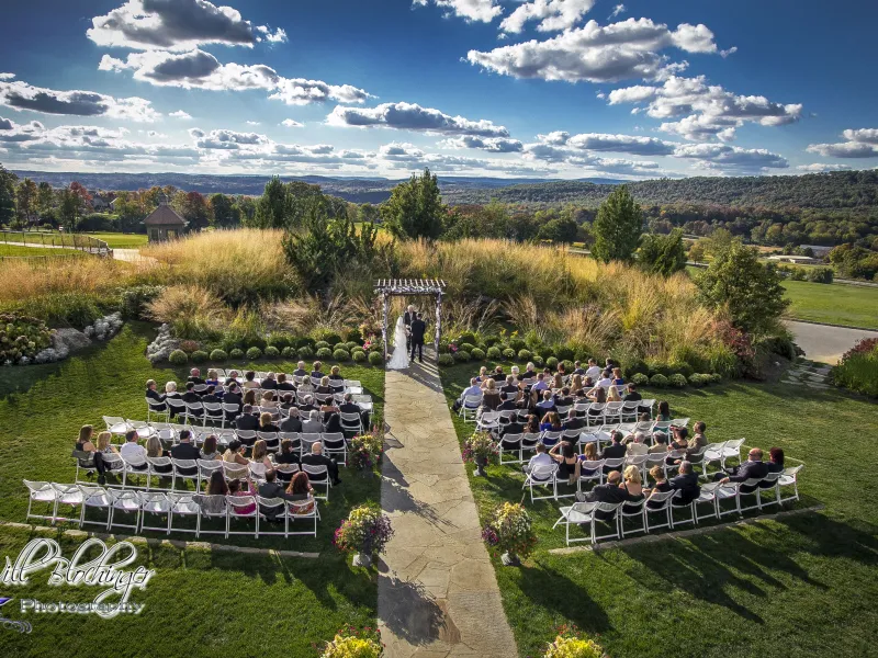 Wedding ceremony in the Garden at Crystal Springs Resort