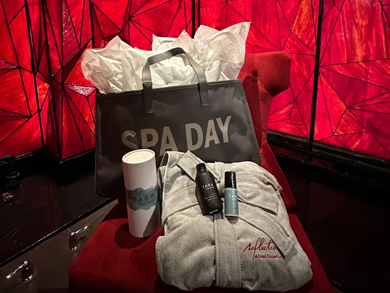 Spa day bundle featuring tara products, robe and more